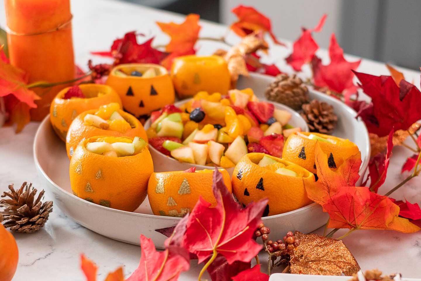 Halloween Hacks Fruit Tray JackO’Lanterns ChickfilA